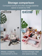 Large Makeup Organizer with Drawers for Vanity or Bathroom