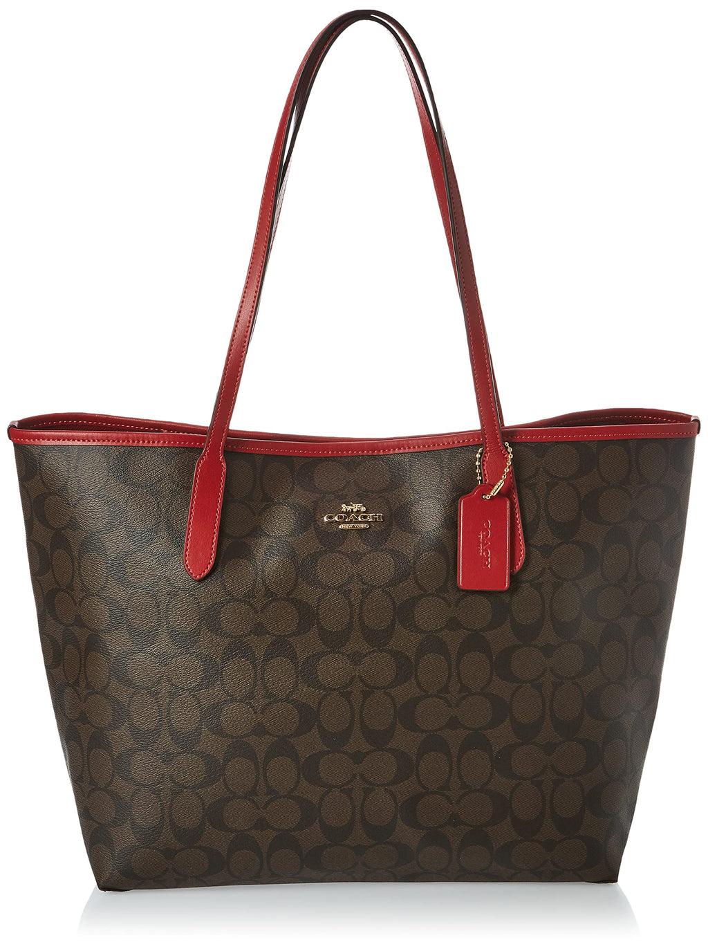 COACH Women's Shoulder City Tote, One Size