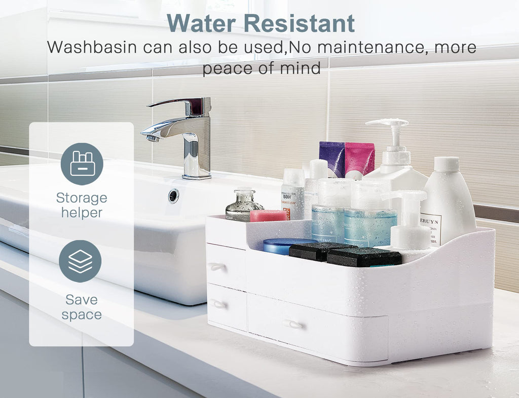 Large Makeup Organizer with Drawers for Vanity or Bathroom