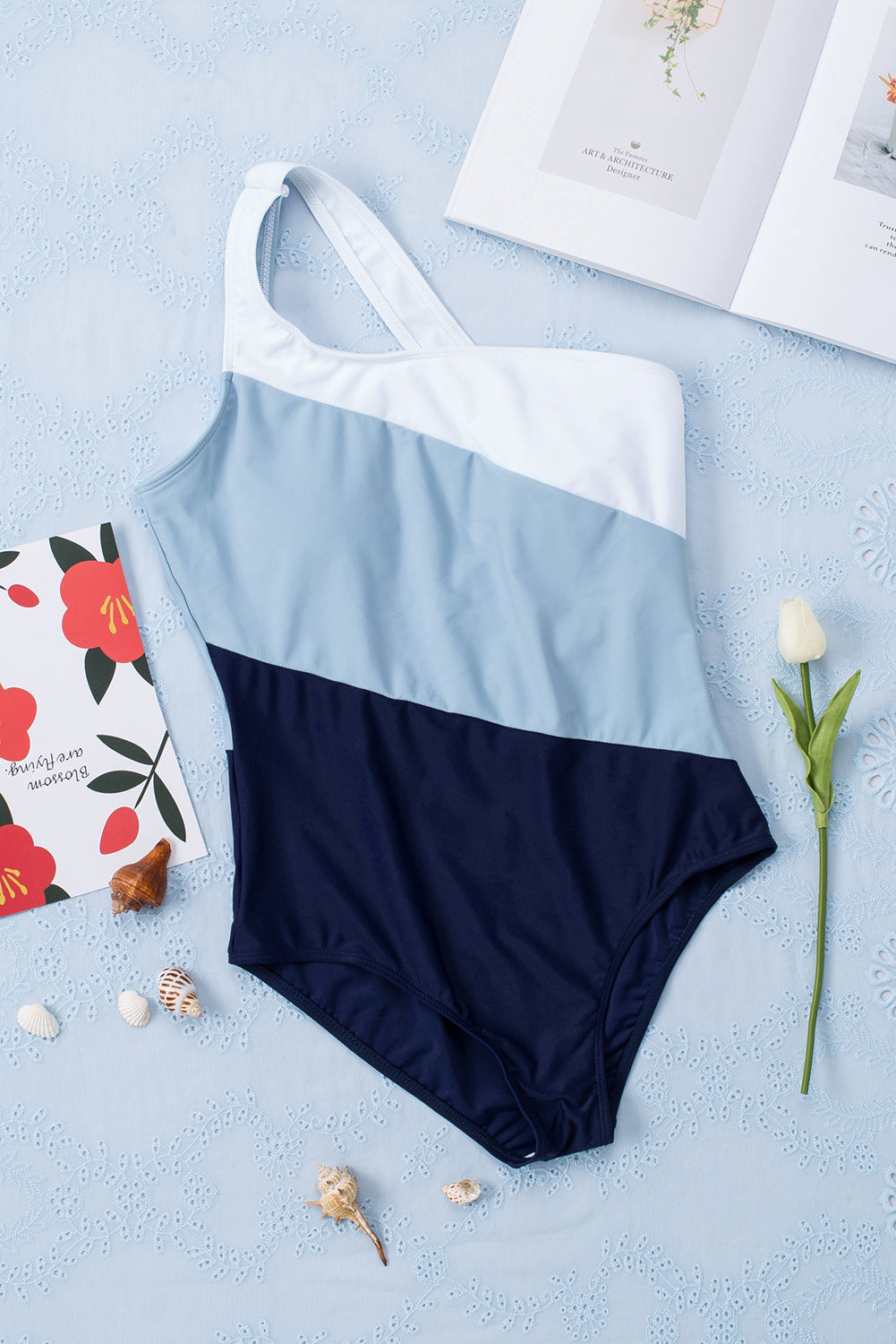 Full Size Cutout Color Block Sleeveless One-Piece Swimwear - All In The Bag