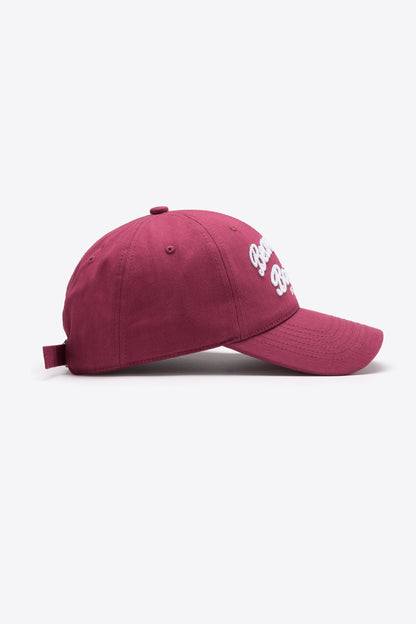 Embroidered Graphic Adjustable Baseball Cap