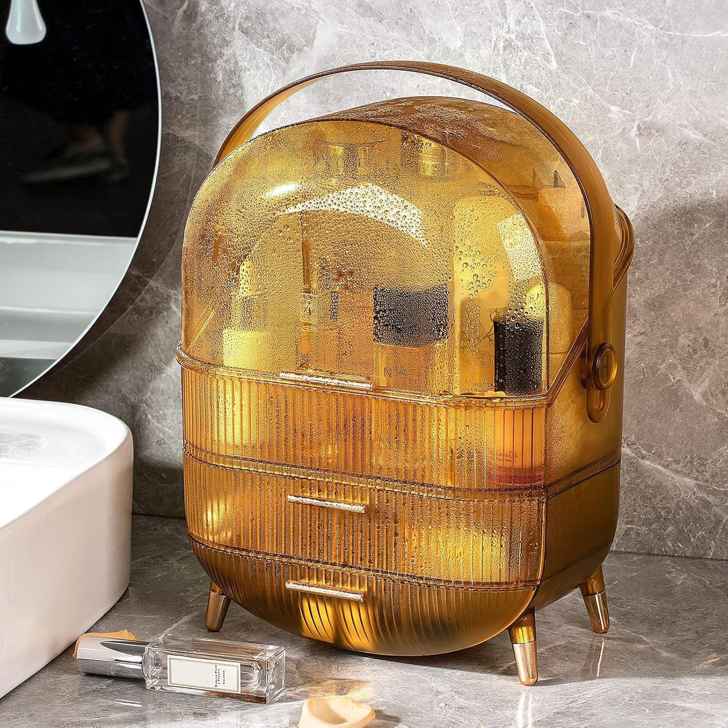 Makeup Organizer with Clear Top