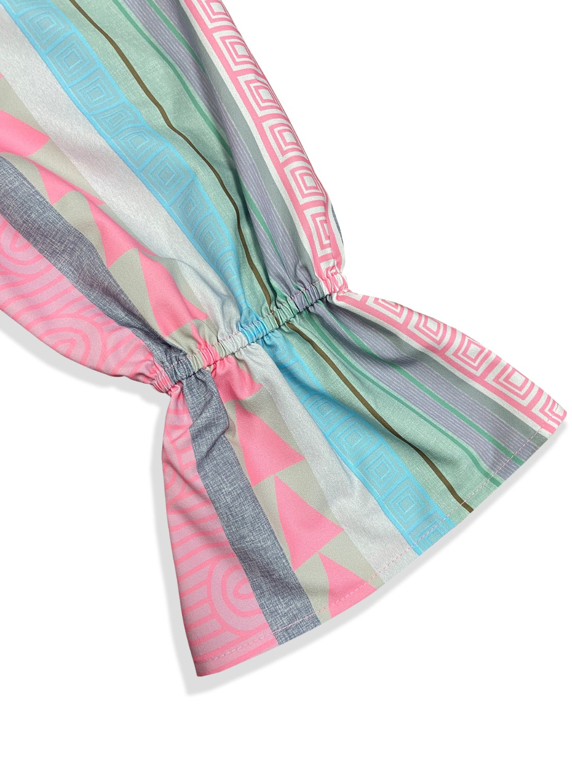 Ruffled Striped Long Sleeve Dress - All In The Bag