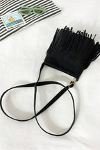 Adored PU Leather Crossbody Bag with Fringe - All In The Bag