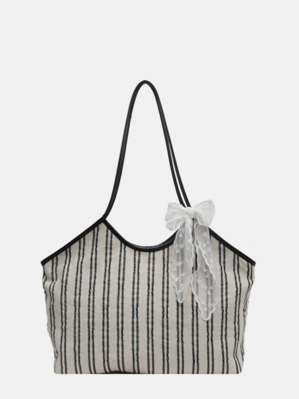 Striped Canvas Tote Bag - All In The Bag