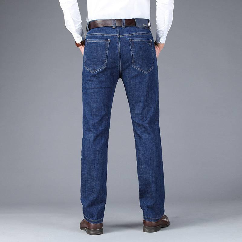 Autumn And Winter Thick Business Straight-leg Men's Jeans - All In The Bag 