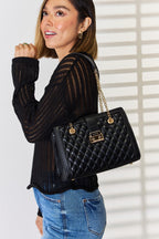 David Jones Quilted PU Leather Handbag - All In The Bag
