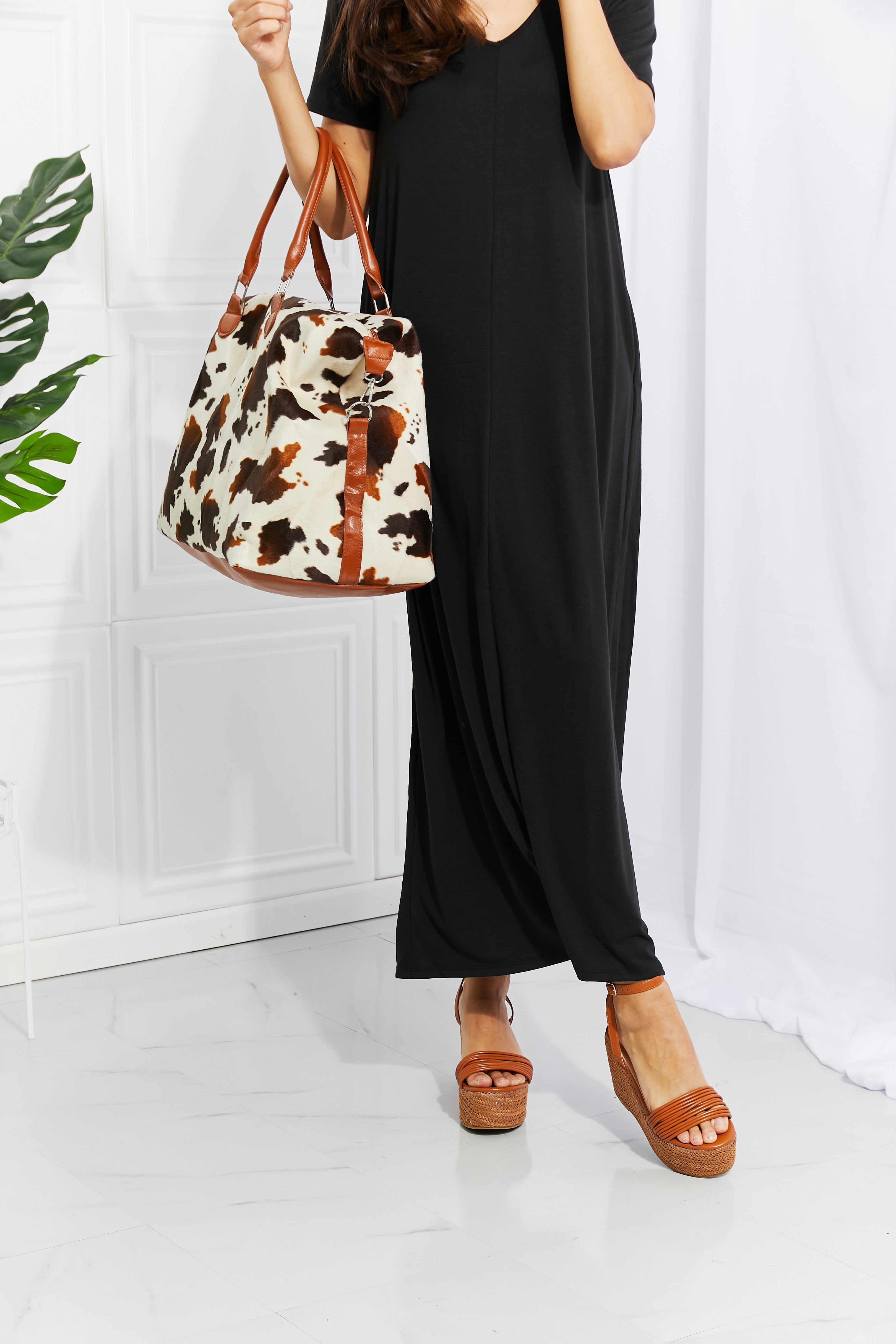 Animal Print Plush Weekender Bag - All In The Bag