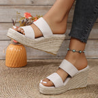 Open Toe Platform Wedge Sandals - All In The Bag