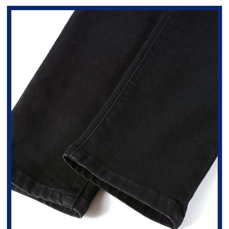 Black Patch Pleated Jeans For Men - All In The Bag 