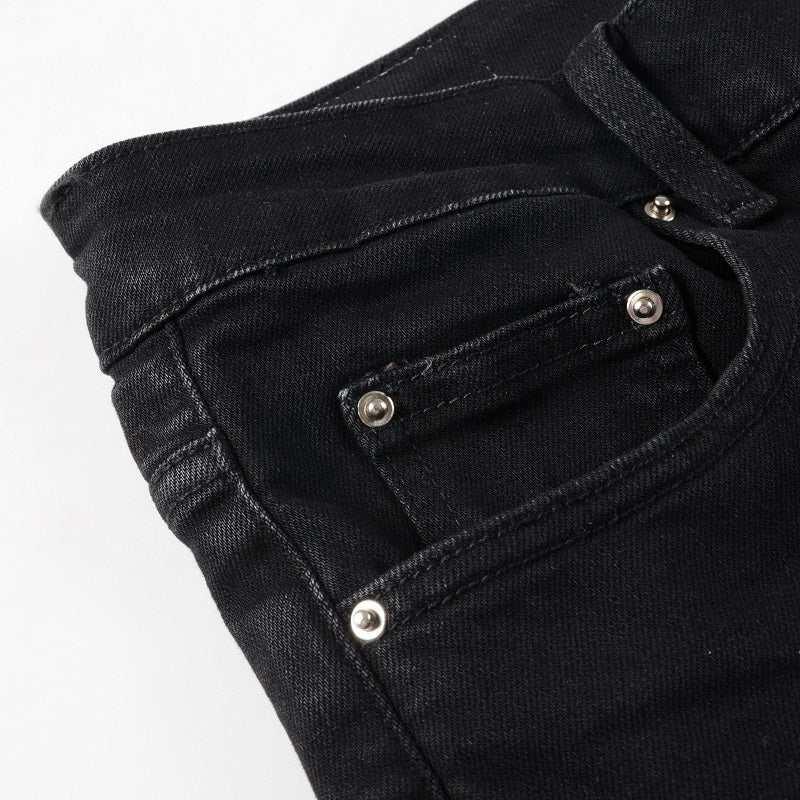 Black Stretch Slim Fitting Jeans - All In The Bag 