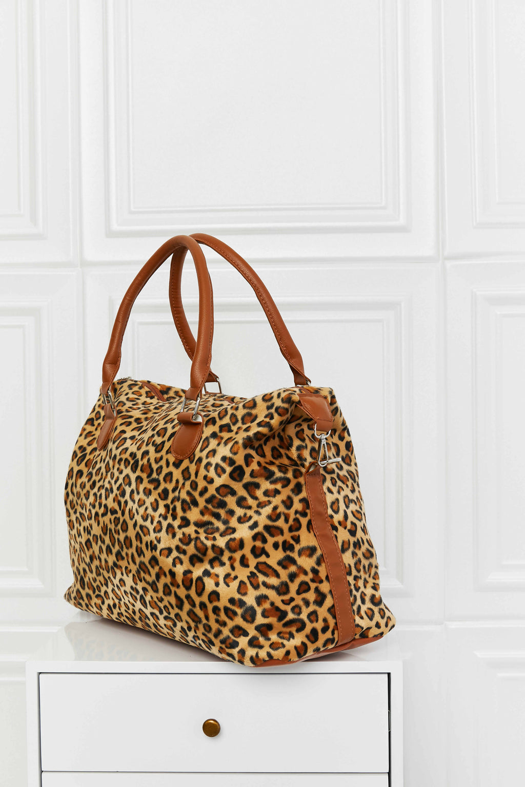 Animal Print Brushed Weekender Bag - All In The Bag