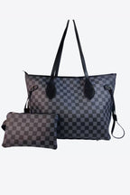 Checkered PVC Two-Piece Bag Set - All In The Bag
