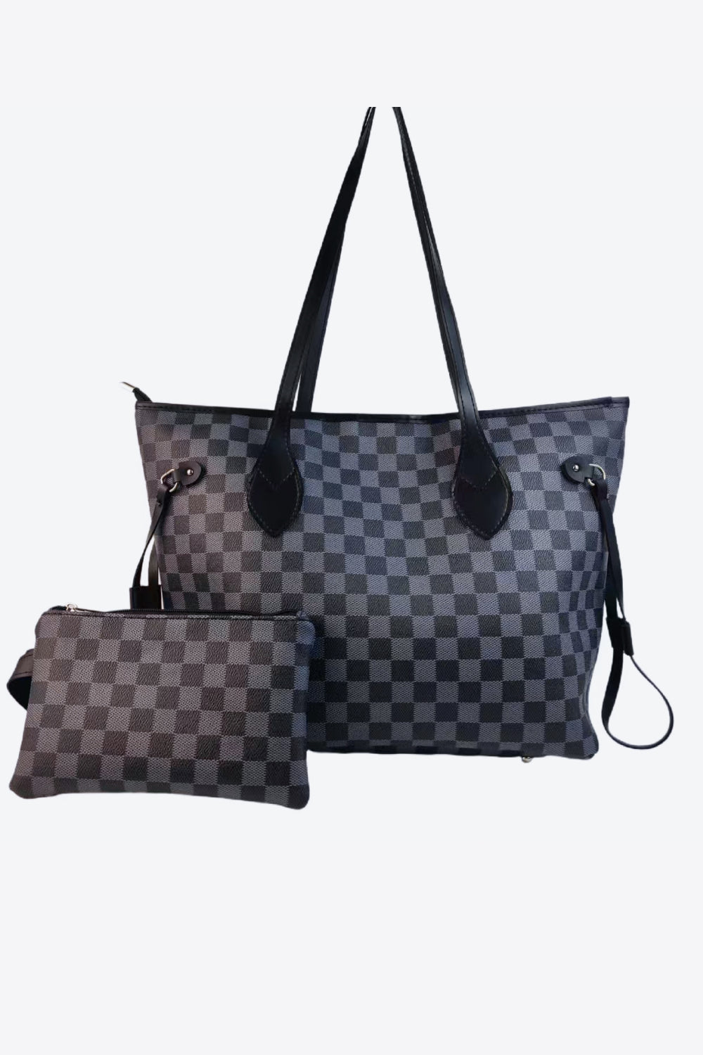 Checkered PVC Two-Piece Bag Set - All In The Bag