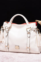 PU Leather Handbag with Tassels - All In The Bag