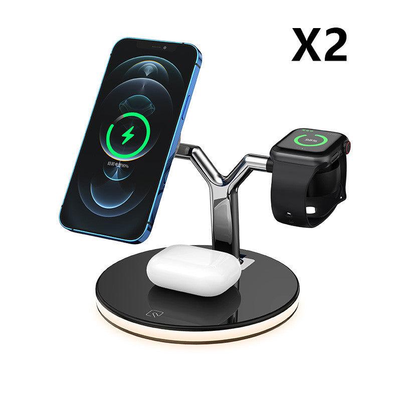 Compatible with Apple, 3 In 1 Magnetic Wireless Charger 15W Fast Charging Station For Magsafe Chargers - All In The Bag 