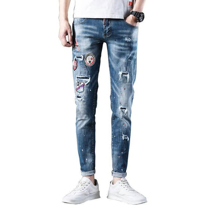 Cross-border New Men's Jeans Quality Trendy Brand Stretch Pants Jeans Men - All In The Bag 