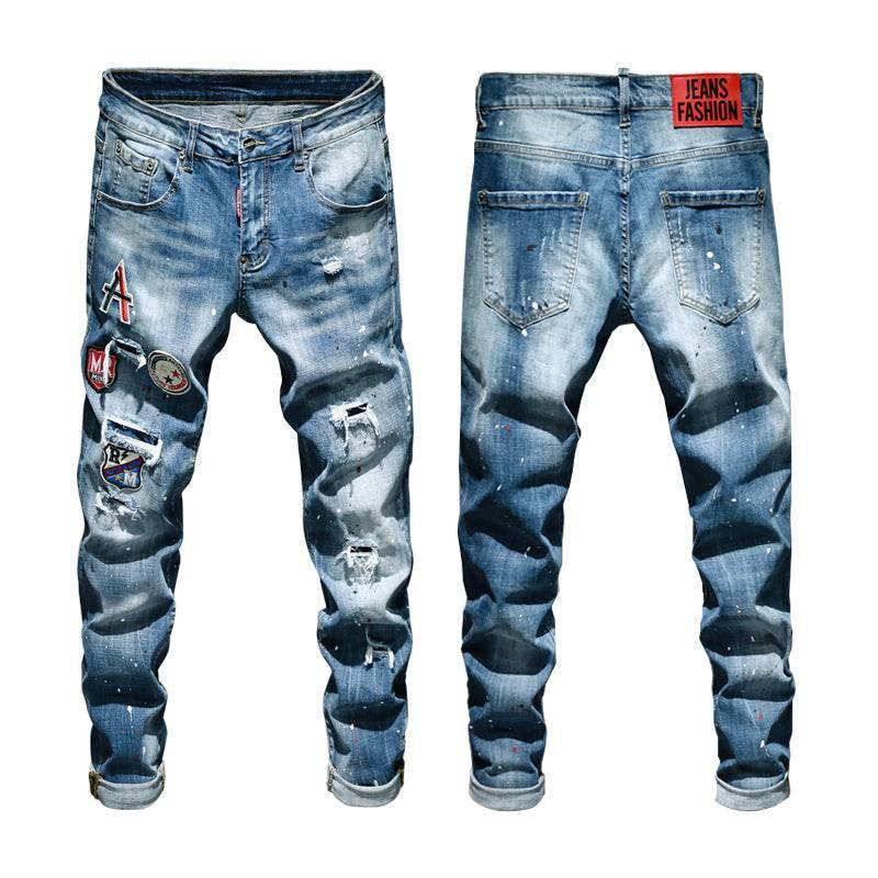 Cross-border New Men's Jeans Quality Trendy Brand Stretch Pants Jeans Men - All In The Bag 