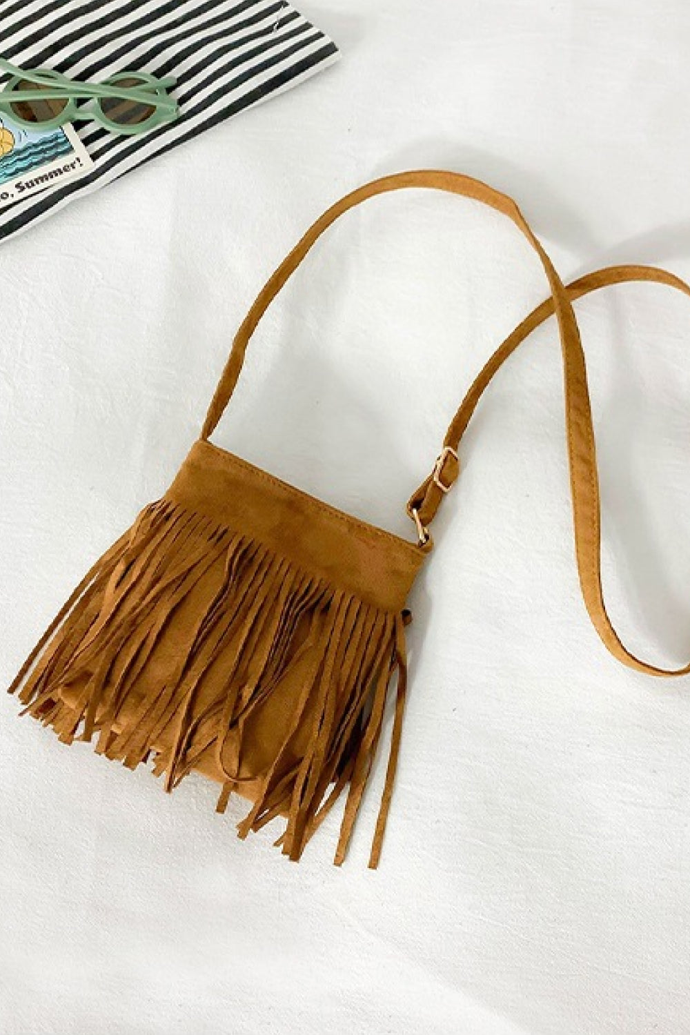 Adored PU Leather Crossbody Bag with Fringe - All In The Bag