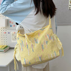 Contrast Texture Shoulder Bag - All In The Bag