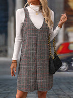 V-Neck Wide Strap Mini Dress - All In The Bag