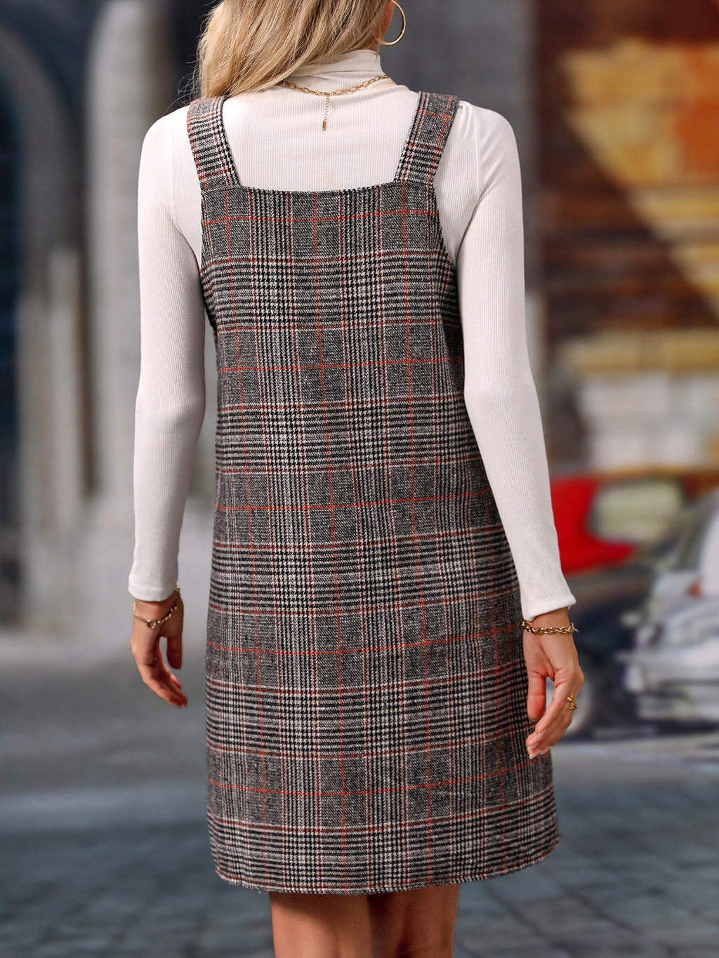 V-Neck Wide Strap Mini Dress - All In The Bag