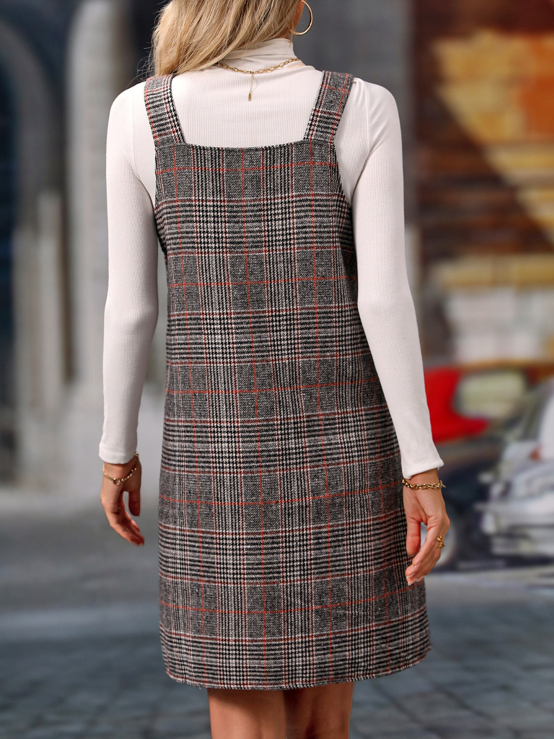 V-Neck Wide Strap Mini Dress - All In The Bag