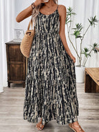 Printed Scoop Neck Maxi Cami Dress - All In The Bag