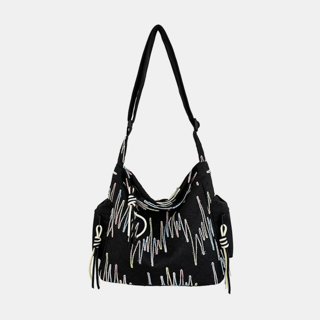 Contrast Texture Shoulder Bag - All In The Bag