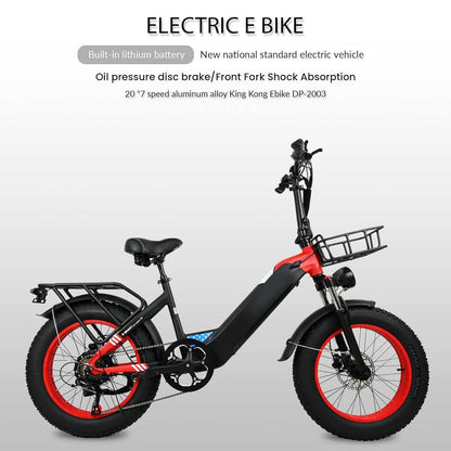 Electric Bike For Adults, Snowmobile 20 X 4 Inches Fat Tire Bike, 500W Motor Electric Bicycle, 25MPH Mountain E-Bike - All In The Bag 