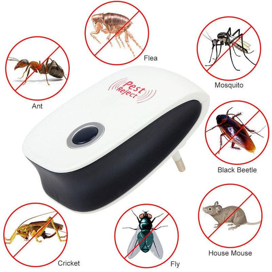 Electronic Ultrasonic Healthy Rechargeble Anti Mosquito Insect Pest Reject Mouse Repellent Repeller Practical Home EUUS Plug - All In The Bag 