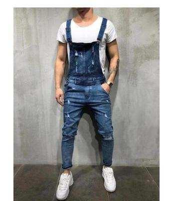 European And American Baggy Jeans Suspenders For Men With Holes - All In The Bag 