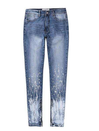 European and American High Street ink Splashing Jeans - All In The Bag 