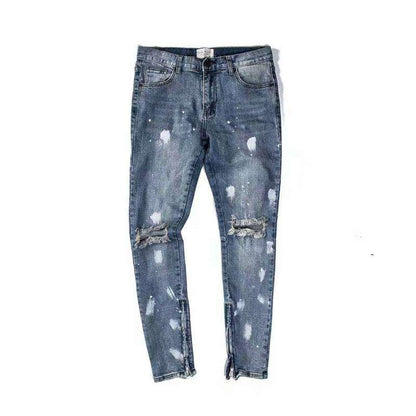 European and American High Street ink Splashing Jeans - All In The Bag 