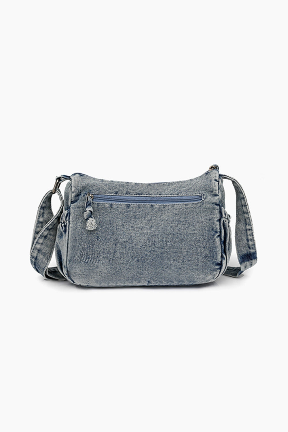 Adjustable Strap Denim Crossbody Bag - All In The Bag