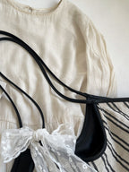 Striped Canvas Tote Bag - All In The Bag