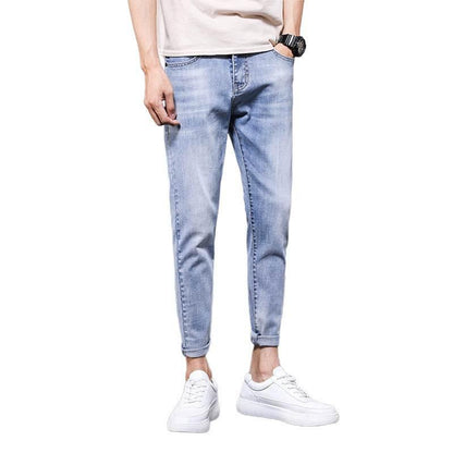 Fashion Men's Jeans Nine Part Simple Casual Men's Trousers - All In The Bag 