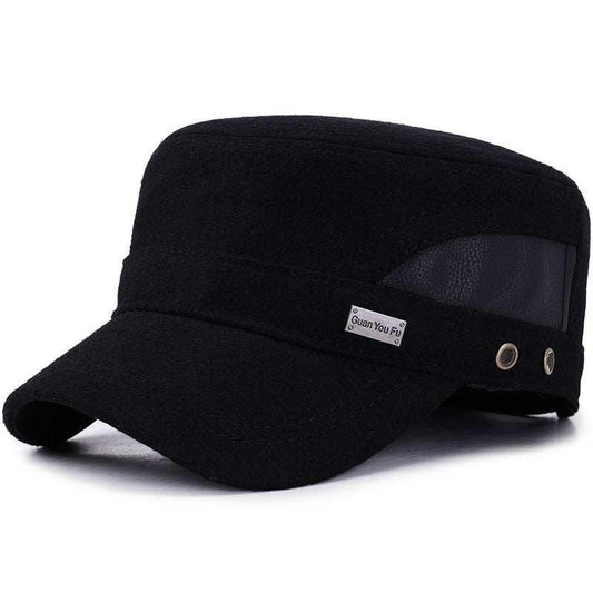 Men's Warm Woolen Flat Top Hat - All In The Bag 