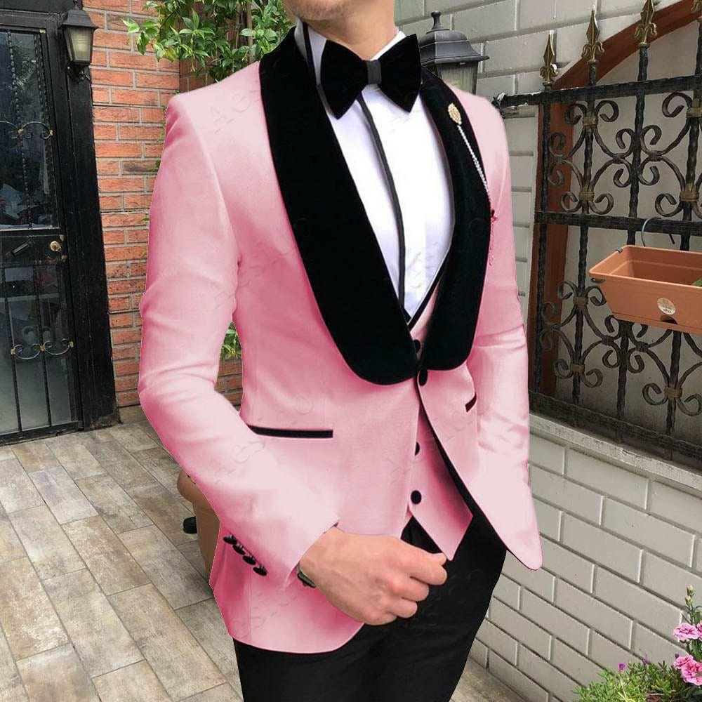 New Korean Version Of The Suit Collar Men's Suit Three-piece Set - All In The Bag 