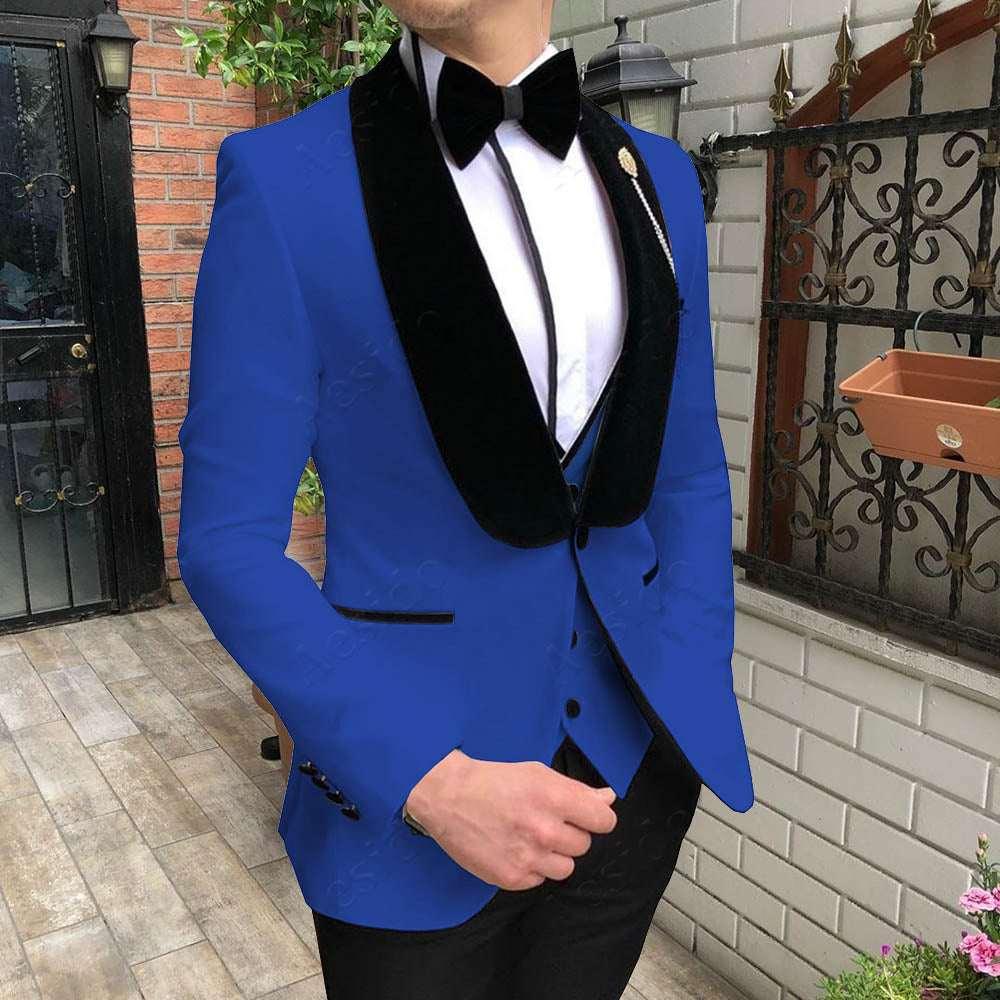 New Korean Version Of The Suit Collar Men's Suit Three-piece Set - All In The Bag 