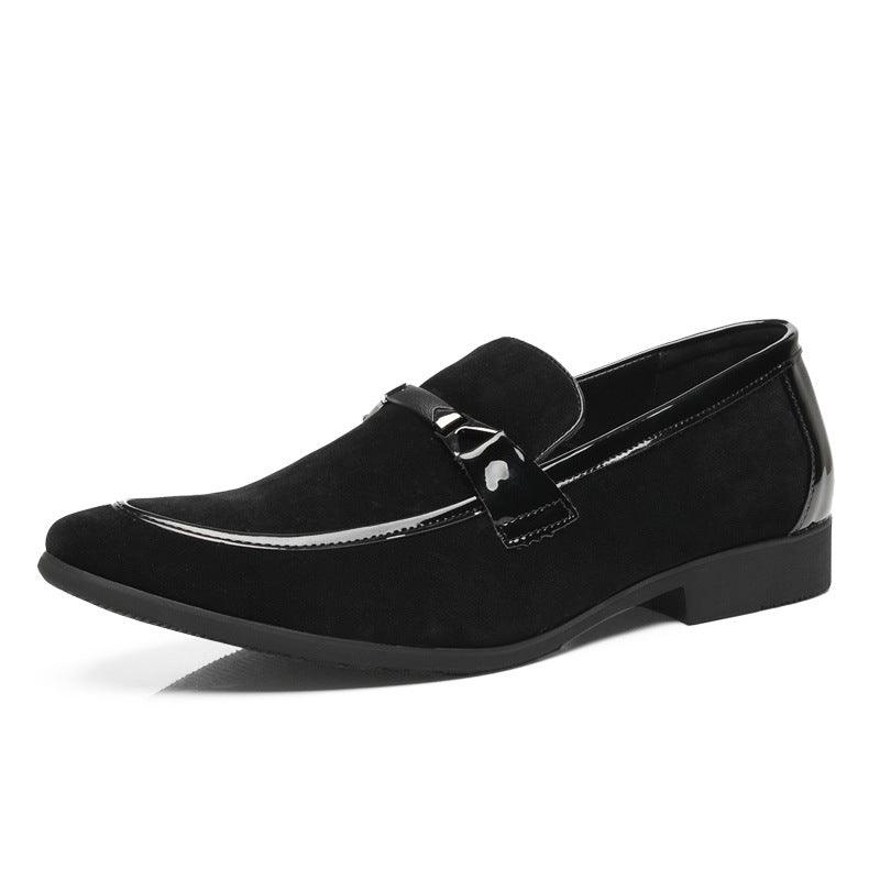 New Men's Business Formal Leisure Slip On Korean Style Black Plus Size Classic British Fashion Wedding Leather Shoes Men - All In The Bag 