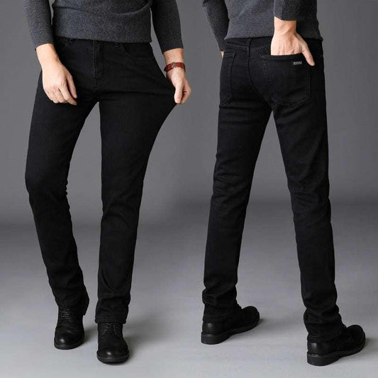 New Men's Jeans Slim Straight Black Pants For Men - All In The Bag 