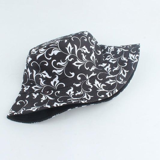 New Style Fisherman Hat Plants Leaf Printed Reversible Travel Leisure Basin Hat Men And Women Summer - All In The Bag 