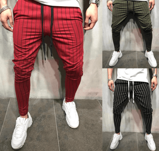 Striped tether jogging men's trousers - All In The Bag 