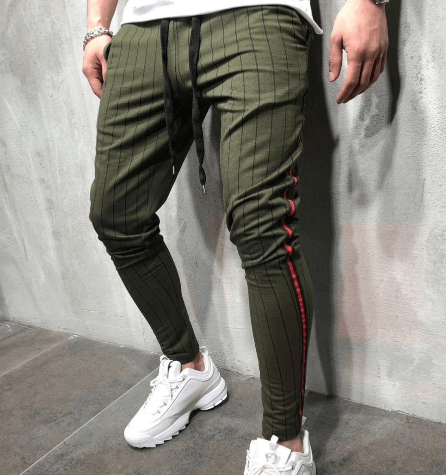 Striped tether jogging men's trousers - All In The Bag 