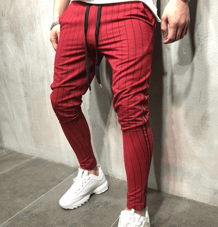 Striped tether jogging men's trousers - All In The Bag 