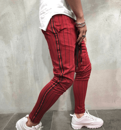 Striped tether jogging men's trousers - All In The Bag 