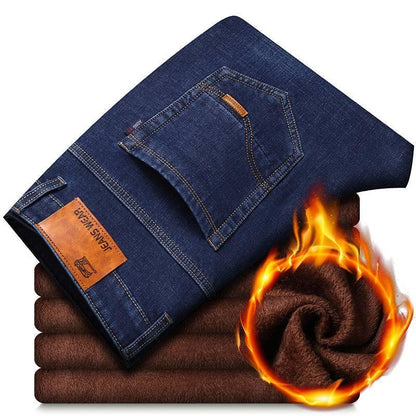 Thickened Plush Jeans Keep Men Warm In Winter - All In The Bag 