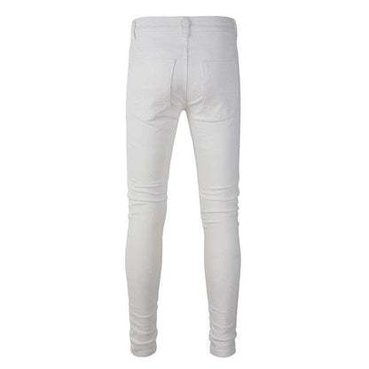 Women's High Street Ripped Stretch Slim Jeans - All In The Bag 