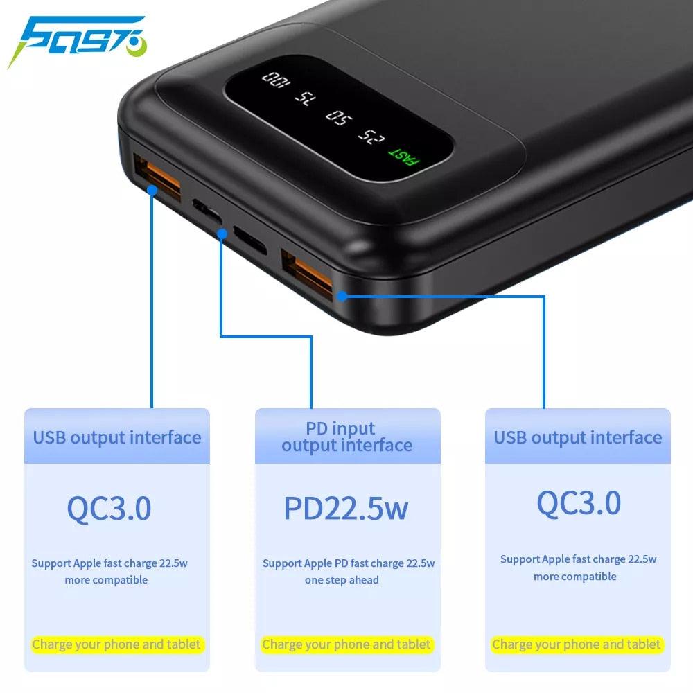 22.5W 10000mAh Portable Power Bank - All In The Bag 